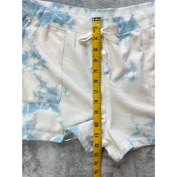 Lucky Brand NWT Tie Dye Lounge Shorts Medium Blue White Comfy Stretchy Waist - Picture 11 of 16